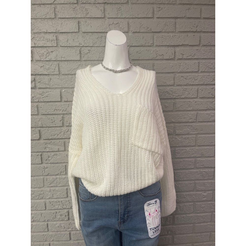 Full Circle Trends Oversized Cream Sweater Size M NWT